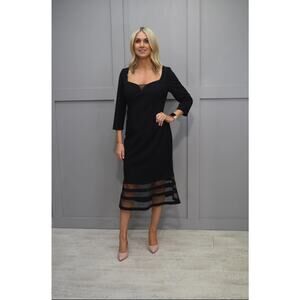 JS Collections Illusion Neck Sheath Dress - Size 8 - NWT